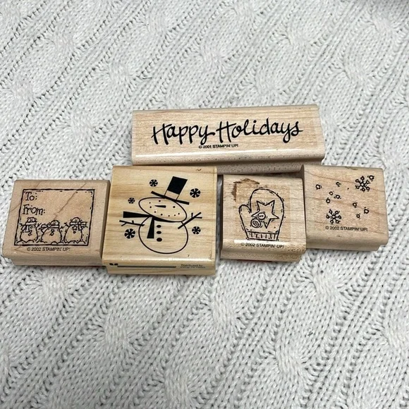 Wooden Stamp Set lot of 26 used stamps - Picture 6 of 10